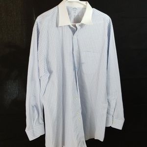 Brooks Brothers light blue checkered button down